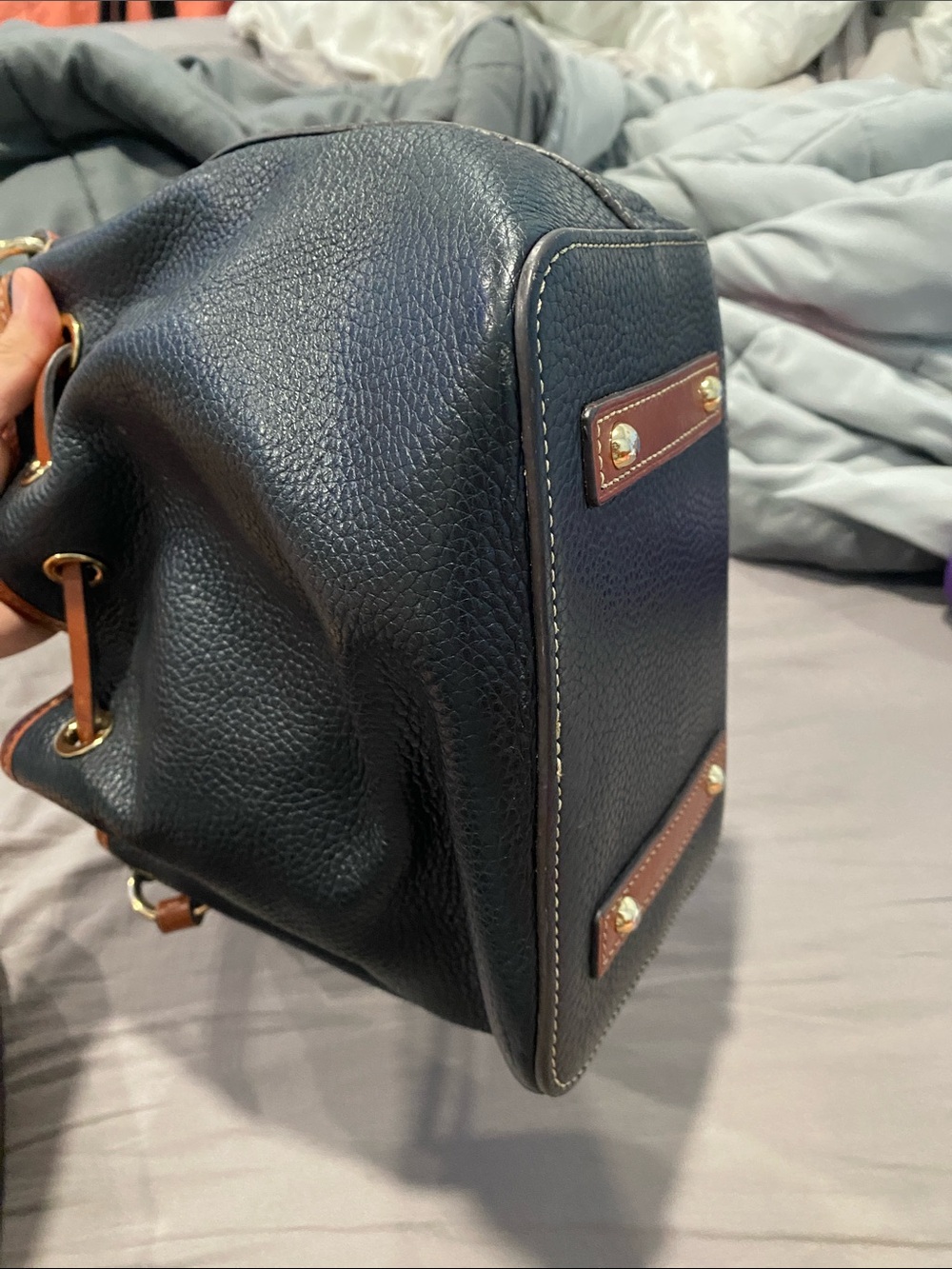 Dooney pebble leather bucket bag - Picture 4 of 14